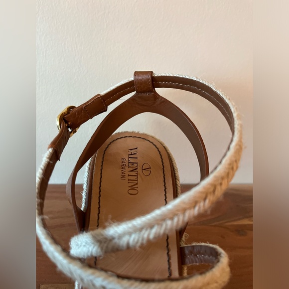 Valentino Roman Rockstud Quilted Espadrille Wedge Sandals sz EU42 - Picture 12 of 13